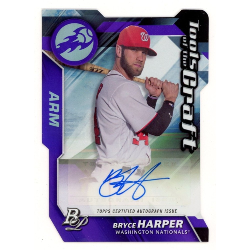 Bryce Harper 2017 Bowman Platinum Autographed Card /7