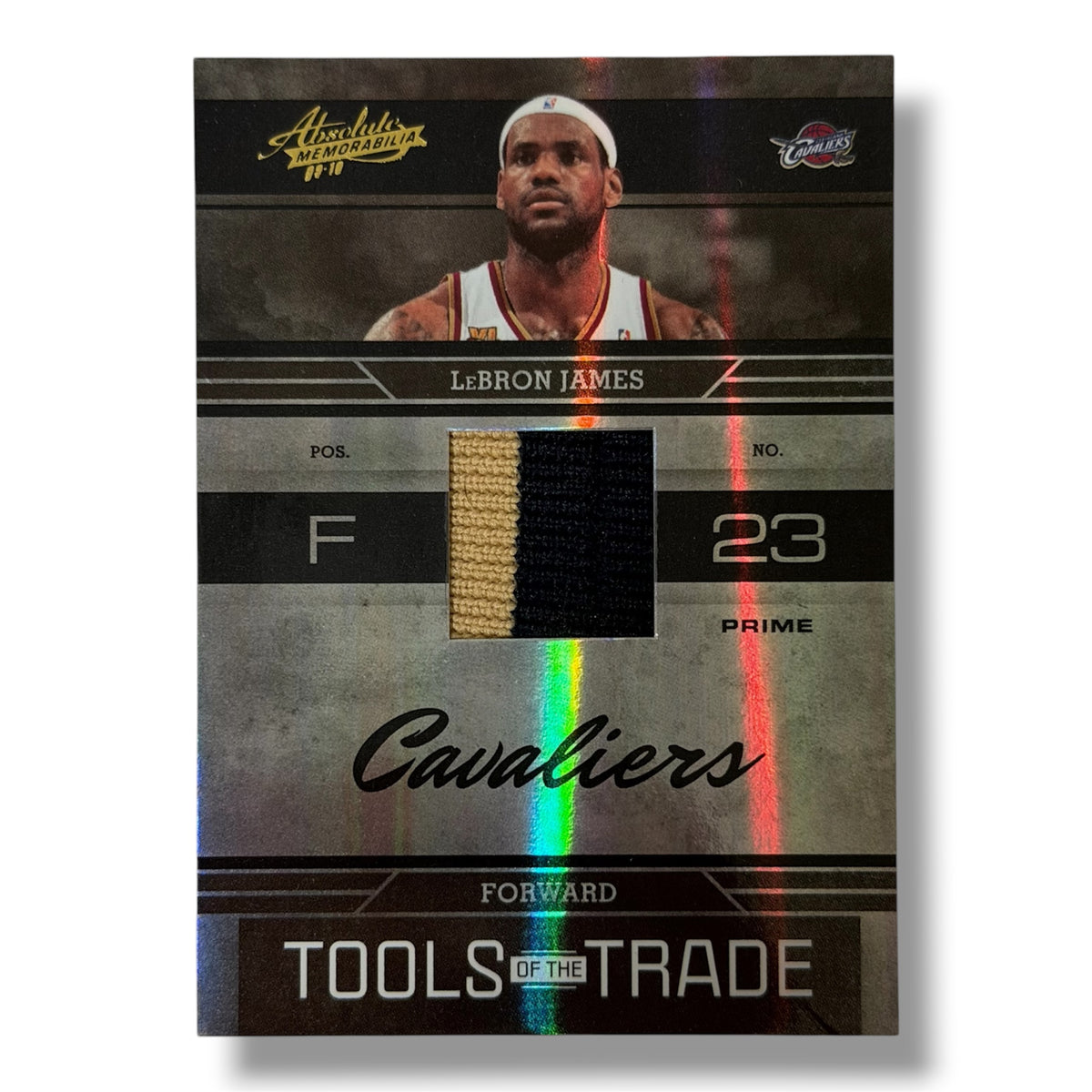 LeBron James 2009-10 Panini Absolute Memorabilia Tools of the Trade Game Worn Patch Card /25