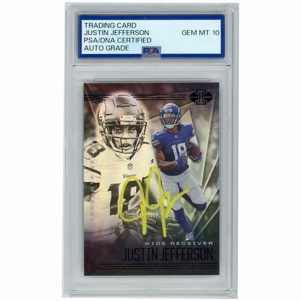 Justin Jefferson 2020 Rookie Illusions Autographed Card PSA 10