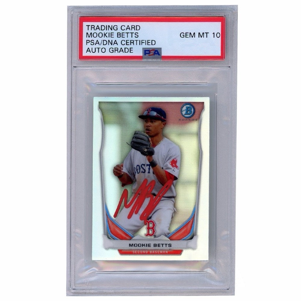 Mookie Betts 2014 Bowman Chrome Autographed Card PSA 10