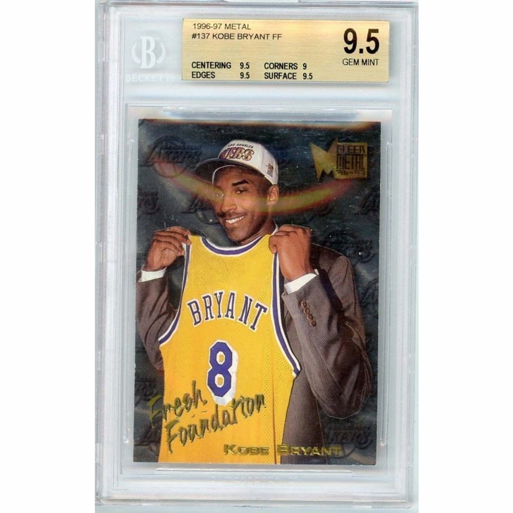Kobe Bryant 1996-97 Fleer Metal Rookie Card Beckett 9.5