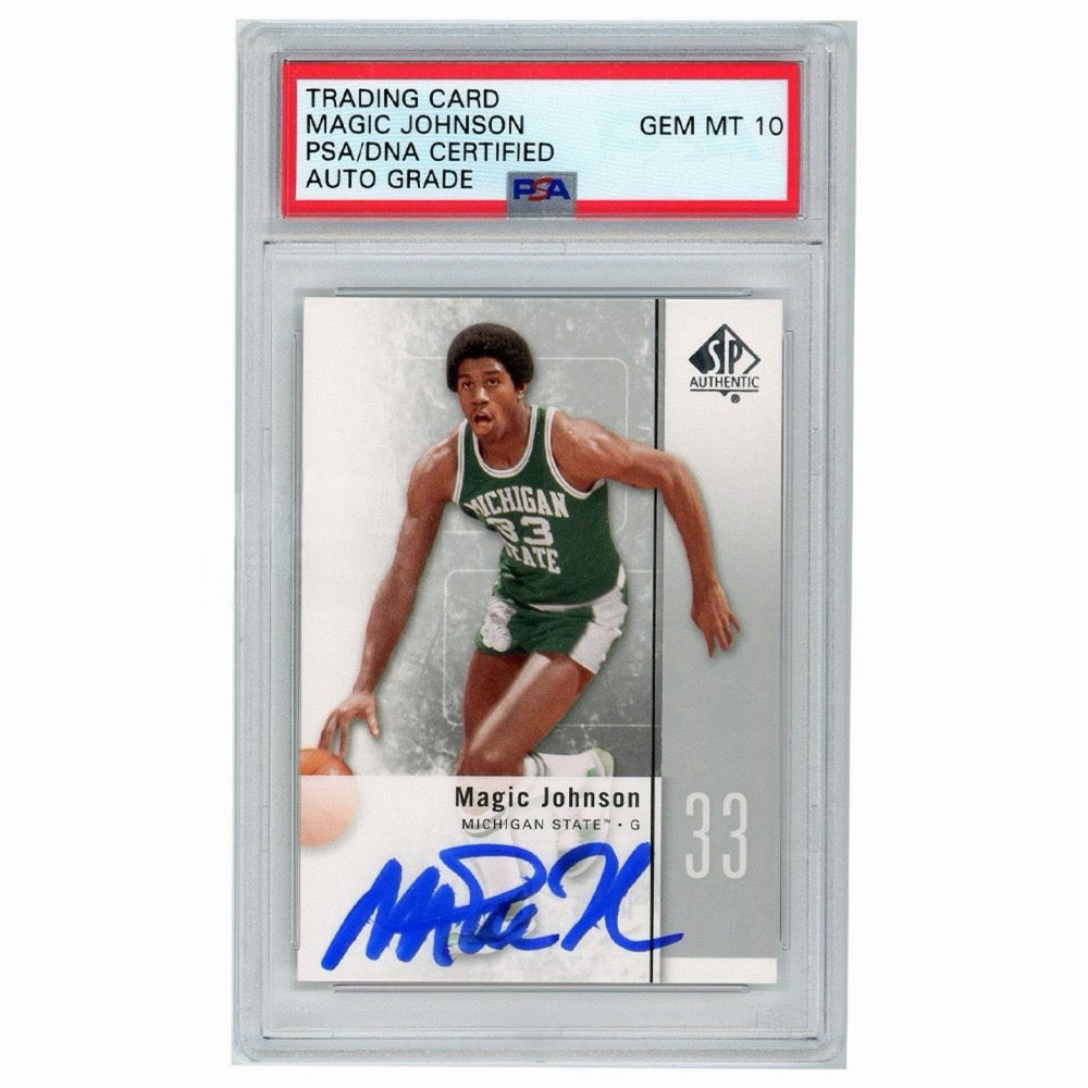 Magic Johnson 2011-12 Upper Deck Autographed Card PSA 10