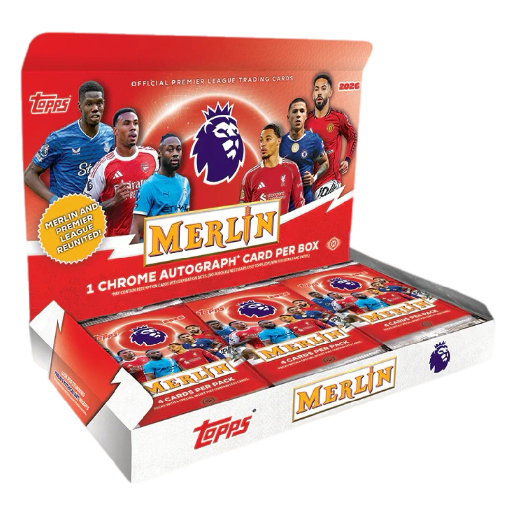 2025-26 Topps Merlin English Premier League Soccer Hobby Box Factory Sealed