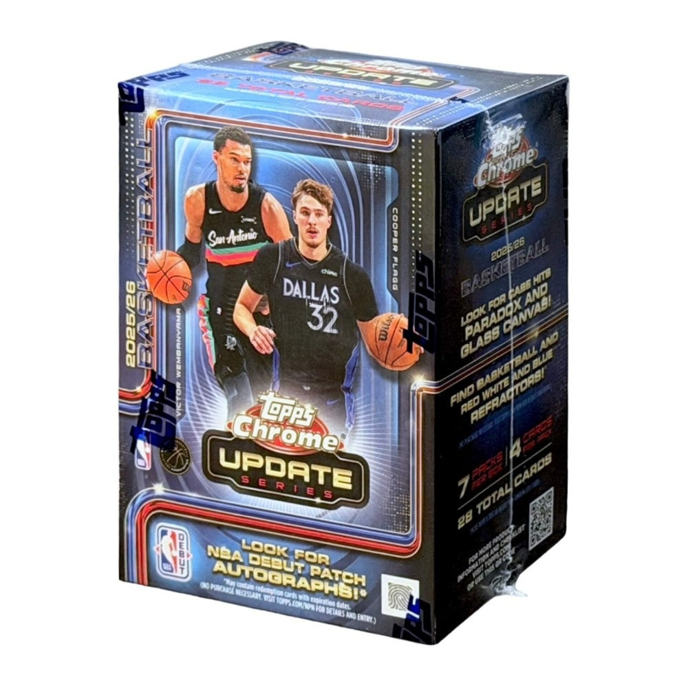 2025-26 Topps Chrome Update Series Basketball Blaster Box Factory Sealed