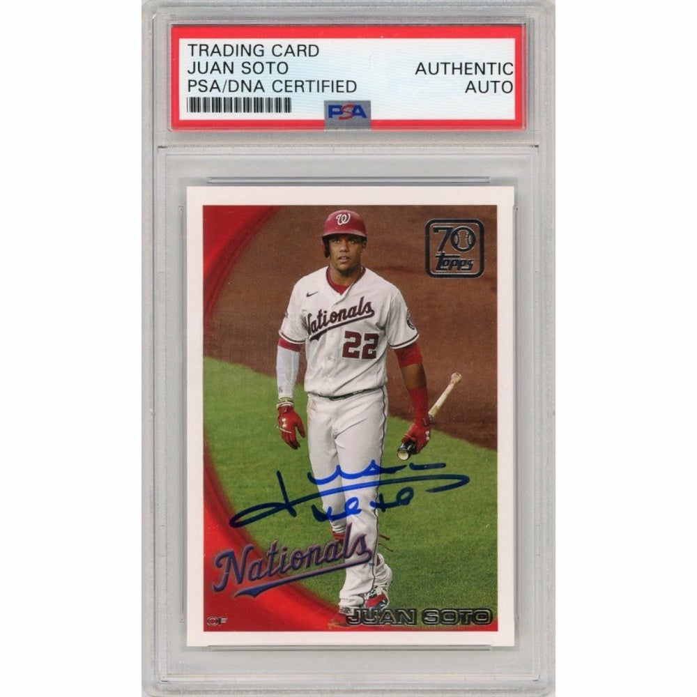 Juan Soto 2021 Topps Autographed Card PSA