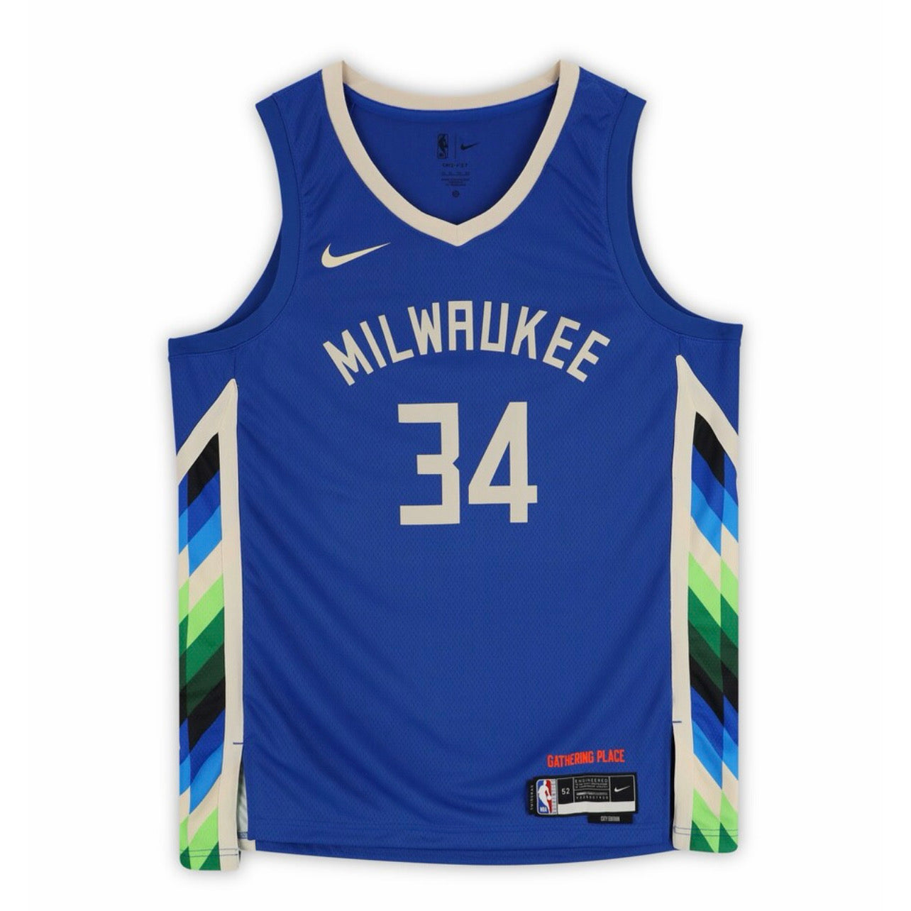 Giannis Antetokounmpo Autographed Blue Milwaukee Bucks Nike NBA Jersey - Beckett Authenticated