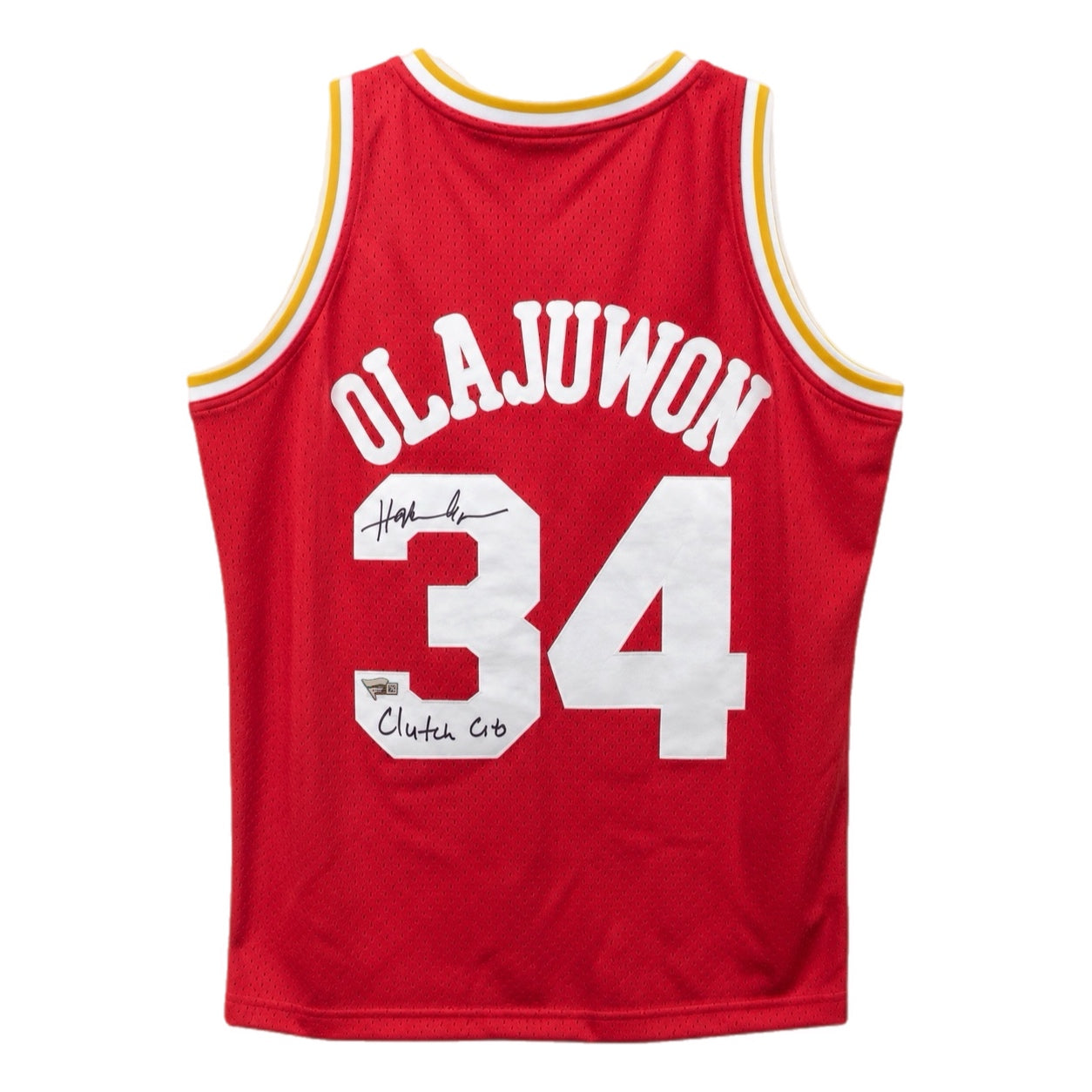 Hakeem Olajuwon Autographed Houston Rockets Mitchell & Ness NBA Jersey - Fanatics Authenticated
