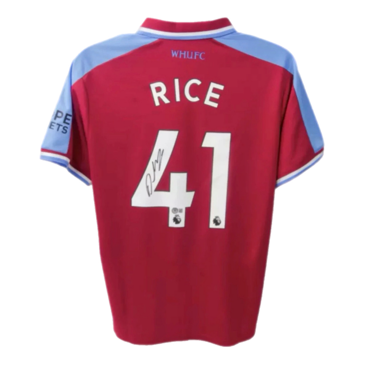 Declan Rice Autographed West Ham Jersey - Beckett Authenticated