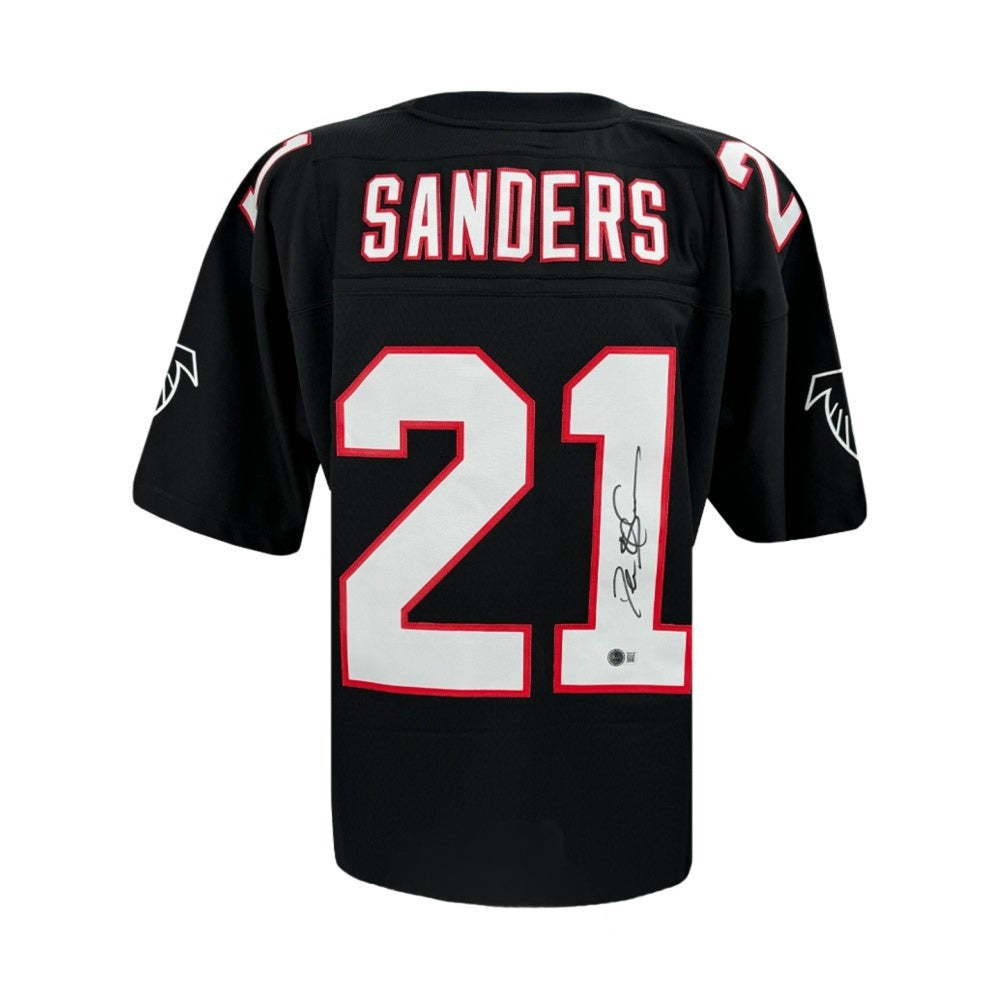Deion Sanders Atlanta Falcons Autographed Mitchell & Ness NFL Jersey - Beckett Authenticated