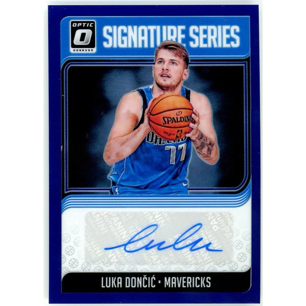 Luka Doncic 2018-19 Panini Donruss Optic Prizm Rookie Autographed Card